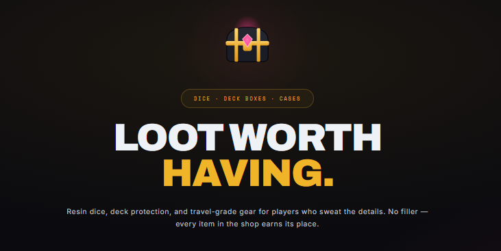 Rare Drop Shop — dice, deck boxes and cases